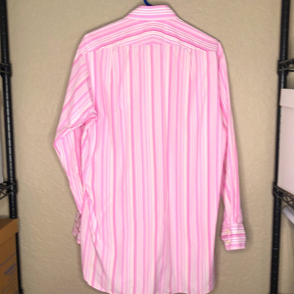 Thomas Pink pink striped superfine two fold dress shirt. Size 16/34 - Picture 4 of 7